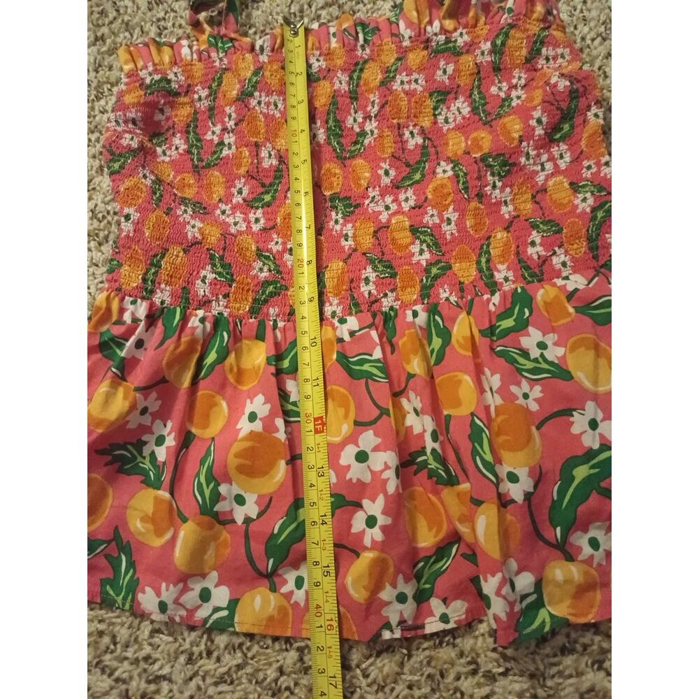 Draper James Dixie Rose Orange Blossom Taylor Smocked Top Sz S - Picture 12 of 12